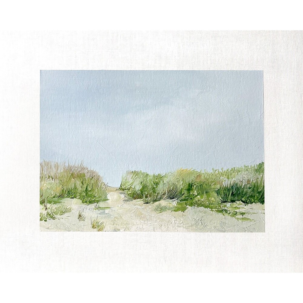8x10 Original Oil Landscape Painting Seascape Impressionist Beach Dunes Signed